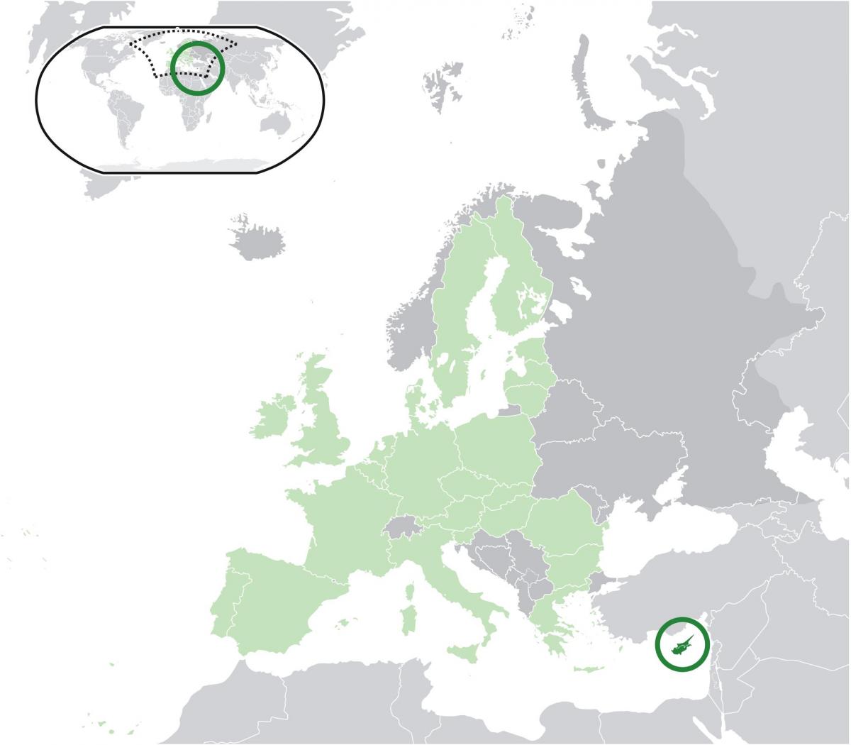 kort over europa, som viser, Cypern