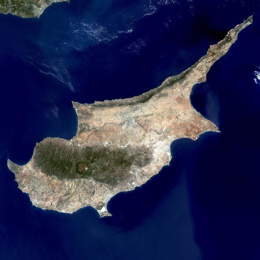Cypern kort satellit