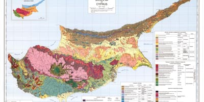 Cypern geografiske kort