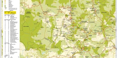 Kort over troodos-bjergene Cypern